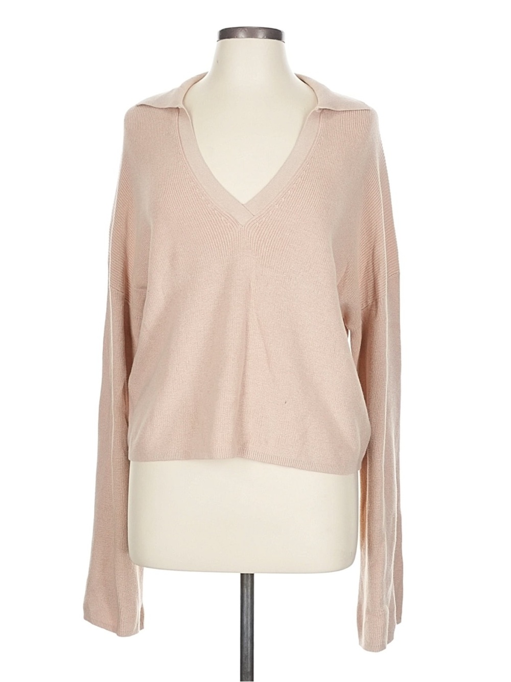 525 America V-Neck cashmere Sweater in Tan  NWOT